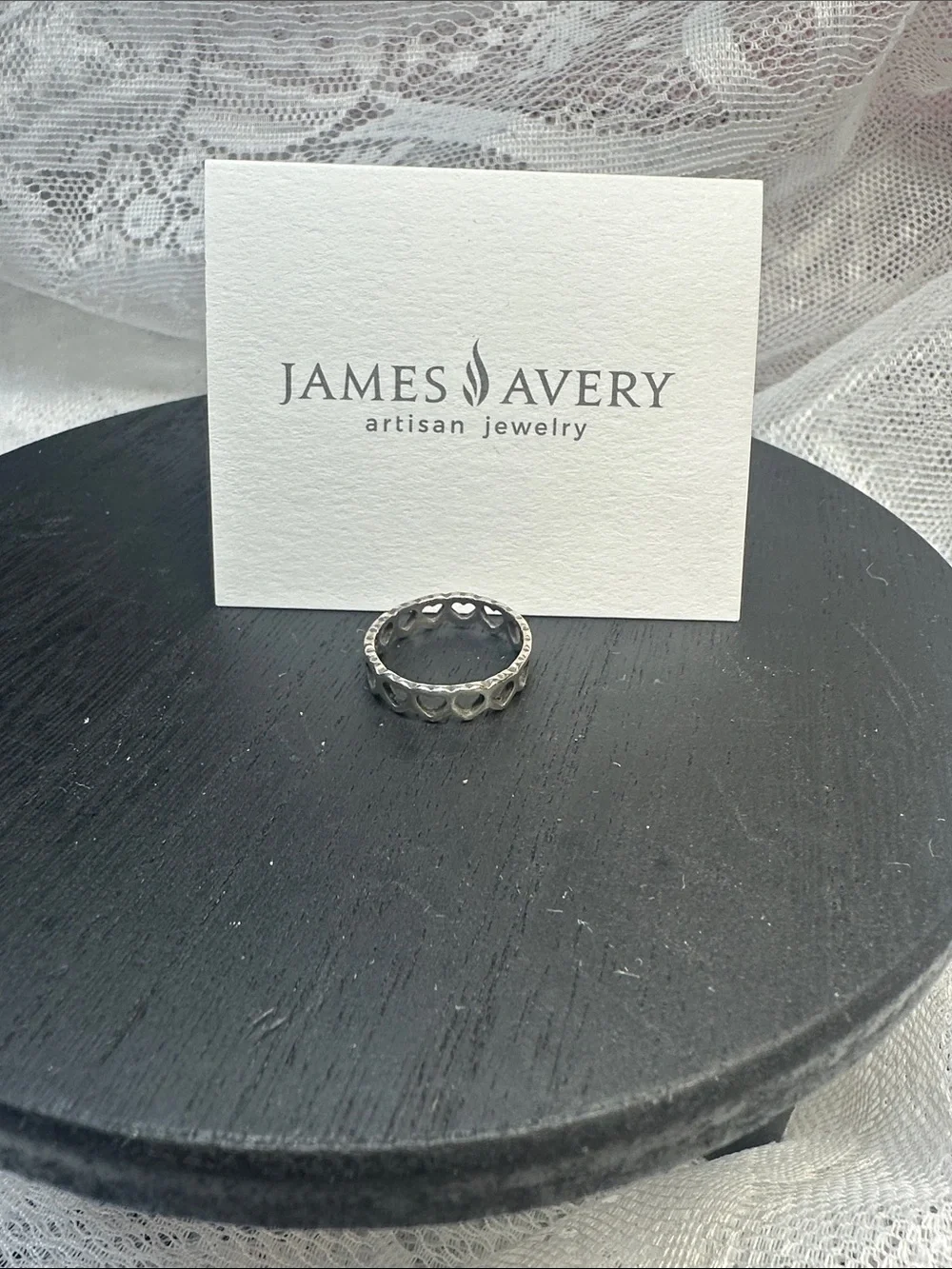 James Avery ring Tiny Hearts sterling silver 5.5